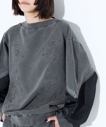【TOGA TOO/トーガトゥ】Embroidery sweatshirt/エンブロイダリースウェット