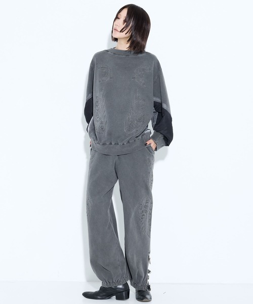 TOGA TOO スウェット TOGA TOO/トーガトゥ】Embroidery sweatshirt/エンブロイダリー