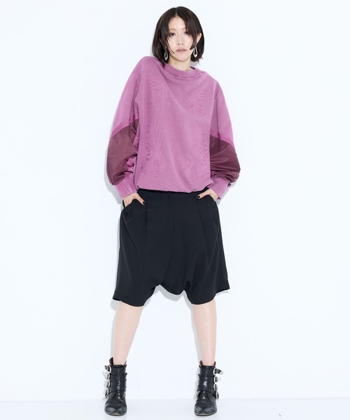 TOGA(トーガ)の「【TOGA TOO/トーガトゥ】Embroidery sweatshirt/エンブロイダリースウェット(スウェット・レディース・ピンク/ブラック・M)」の19枚目の写真