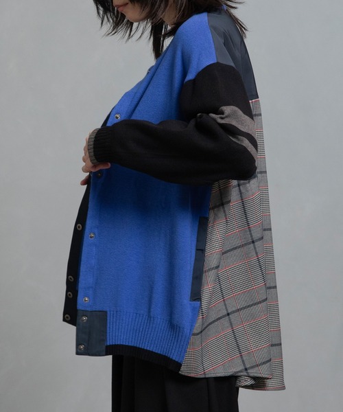 MARECHAL TERRE（マルシャルテル）の「ニットブルゾン（ニット/セーター・レディース・ブルー/グレー/ネイビー/ブラウン・M）」の6枚目の写真