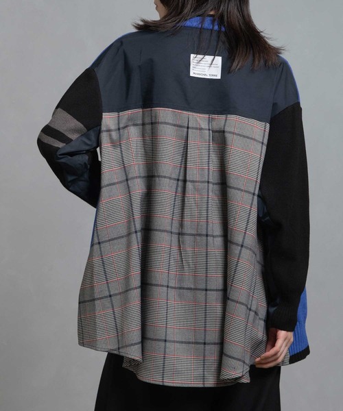 MARECHAL TERRE（マルシャルテル）の「ニットブルゾン（ニット/セーター・レディース・ブルー/グレー/ネイビー/ブラウン・M）」の7枚目の写真