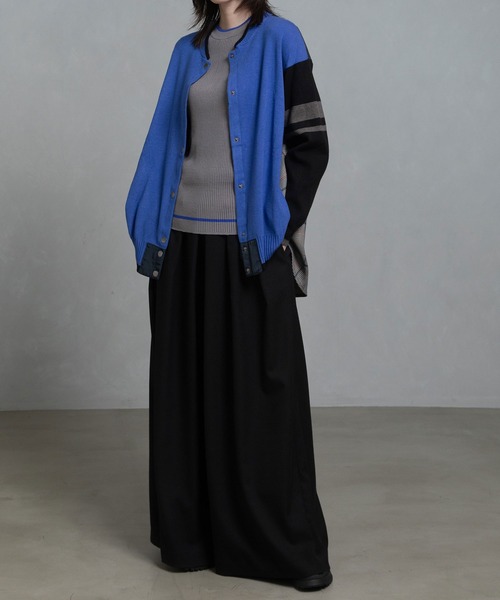 MARECHAL TERRE（マルシャルテル）の「ニットブルゾン（ニット/セーター・レディース・ブルー/グレー/ネイビー/ブラウン・M）」の9枚目の写真