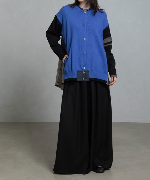 MARECHAL TERRE（マルシャルテル）の「ニットブルゾン（ニット/セーター・レディース・ブルー/グレー/ネイビー/ブラウン・M）」の10枚目の写真