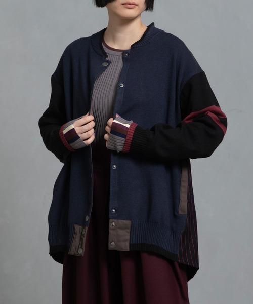 MARECHAL TERRE（マルシャルテル）の「ニットブルゾン（ニット/セーター・レディース・ブルー/グレー/ネイビー/ブラウン・M）」の11枚目の写真