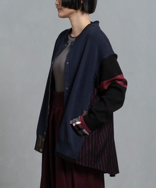 MARECHAL TERRE（マルシャルテル）の「ニットブルゾン（ニット/セーター・レディース・ブルー/グレー/ネイビー/ブラウン・M）」の12枚目の写真