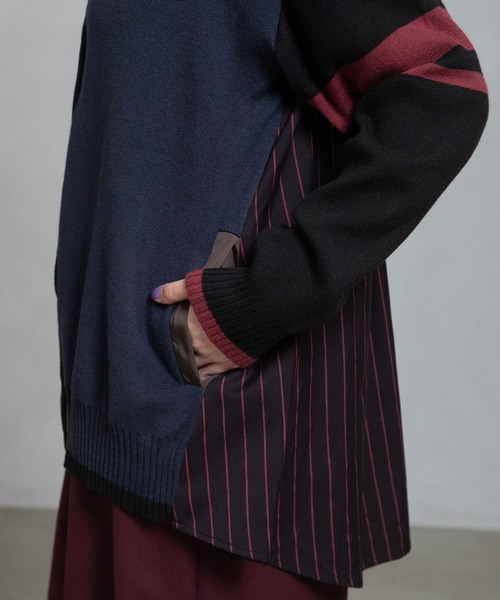 MARECHAL TERRE（マルシャルテル）の「ニットブルゾン（ニット/セーター・レディース・ブルー/グレー/ネイビー/ブラウン・M）」の20枚目の写真