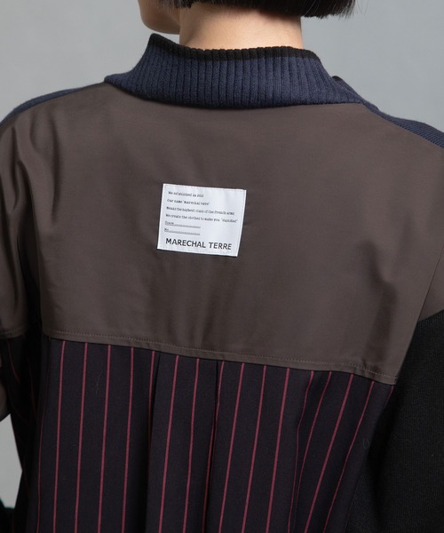 MARECHAL TERRE（マルシャルテル）の「ニットブルゾン（ニット/セーター・レディース・ブルー/グレー/ネイビー/ブラウン・M）」の21枚目の写真