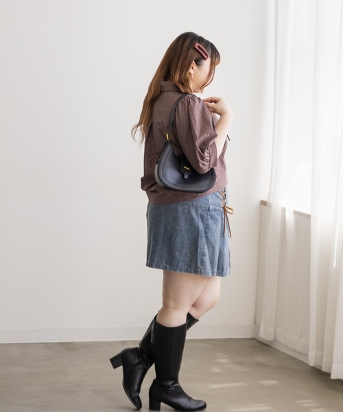 CLETTE(クレット)の「CLETTEオリジナルリボンタイチェック柄半袖ブラウス(シャツ/ブラウス・レディース・レッド/グリーン・4L/3L/LL)」の11枚目の写真