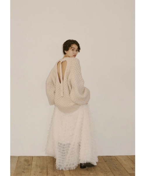 NOTREemor（ノートルエモア）の「back hole Volume Knit（ニット