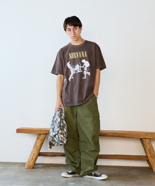 GOOD ROCK SPEED(グッドロックスピード)の「GOOD ROCK SPEED/グッドロックスピード NIRVANA Tshirts Tシャツ(Tシャツ/カットソー・メンズ・ブラウン・M/XL/L)」の6枚目の写真
