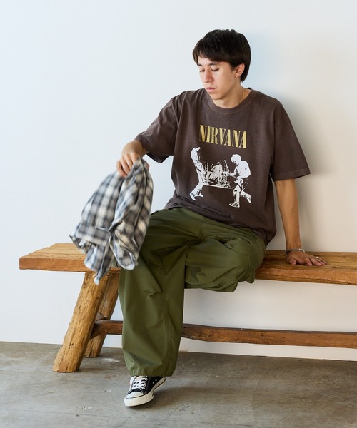 GOOD ROCK SPEED(グッドロックスピード)の「GOOD ROCK SPEED/グッドロックスピード NIRVANA Tshirts Tシャツ(Tシャツ/カットソー・メンズ・ブラウン・M/XL/L)」の3枚目の写真