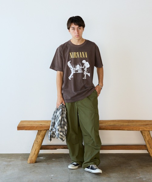GOOD ROCK SPEED(グッドロックスピード)の「GOOD ROCK SPEED/グッドロックスピード NIRVANA Tshirts Tシャツ(Tシャツ/カットソー・メンズ・ブラウン・M/XL/L)」の7枚目の写真