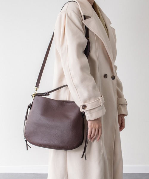 LORISTELLA(ロリステッラ)の「【LORISTELLA】シュリンクレザーハンドバッグ(Q56386)(ハンドバッグ・レディース・ブラック/ダークブラウン・ALL)」の9枚目の写真