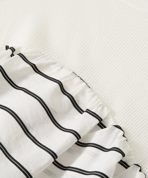 un dix cors(アンディコール)の「《一枚でサマになる》ニットドッキングドビーボーダー(ニット/セーター・レディース・ブラック/ホワイト/ベージュ・FREE)」の21枚目の写真