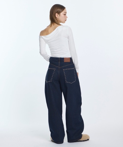 スタッズデザインデニムパンツ（デニムパンツ）｜JUST A NOON