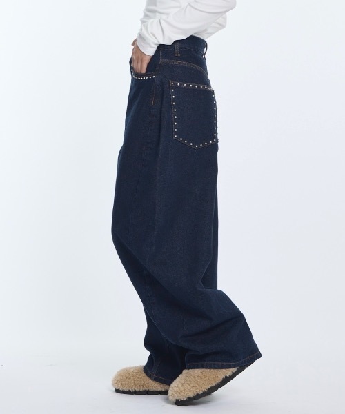 JUST A NOON スタッズデザインデニムパンツ スタッズデザインデニムパンツ（デニムパンツ）｜JUST A NOON