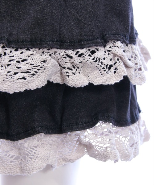 clear（クリア）の「デニムティアードミニスカート［Y2K カジュアル ガーリー］≪AW新作≫（デニムスカート・レディース・ブルー/ブラック・F）」の16枚目の写真