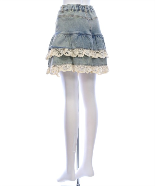 clear（クリア）の「デニムティアードミニスカート［Y2K カジュアル ガーリー］≪AW新作≫（デニムスカート・レディース・ブルー/ブラック・F）」の8枚目の写真