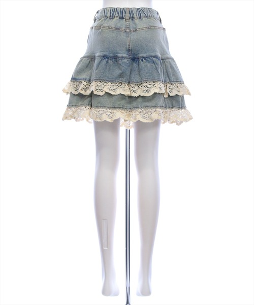 clear（クリア）の「デニムティアードミニスカート［Y2K カジュアル ガーリー］≪AW新作≫（デニムスカート・レディース・ブルー/ブラック・F）」の9枚目の写真