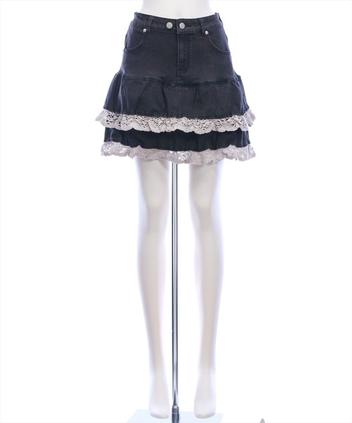 clear（クリア）の「デニムティアードミニスカート［Y2K カジュアル ガーリー］≪AW新作≫（デニムスカート・レディース・ブルー/ブラック・F）」の17枚目の写真