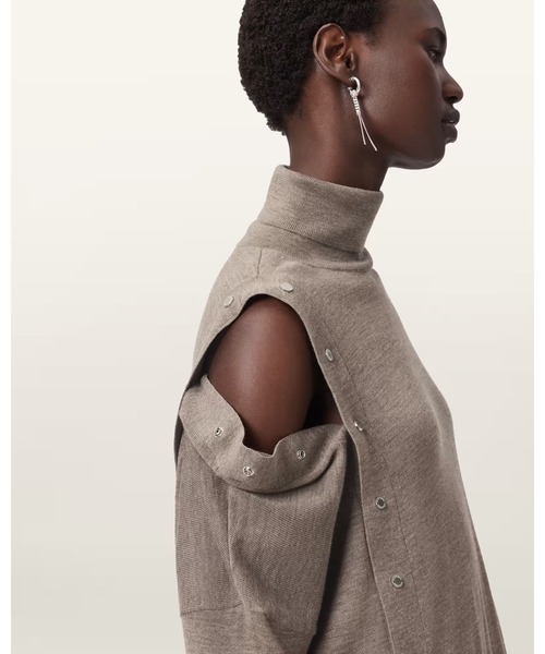 ALLSAINTS(オールセインツ)の「UMI WOOL BLEND DRESS | UMI ウール ブレンド ドレス・ワンピース(ワンピース・レディース・ブラウン系その他・S/M/L/XS)」の3枚目の写真