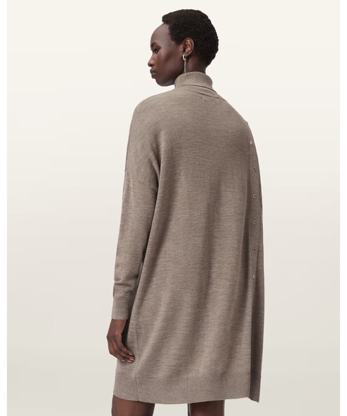 ALLSAINTS(オールセインツ)の「UMI WOOL BLEND DRESS | UMI ウール ブレンド ドレス・ワンピース(ワンピース・レディース・ブラウン系その他・S/M/L/XS)」の6枚目の写真