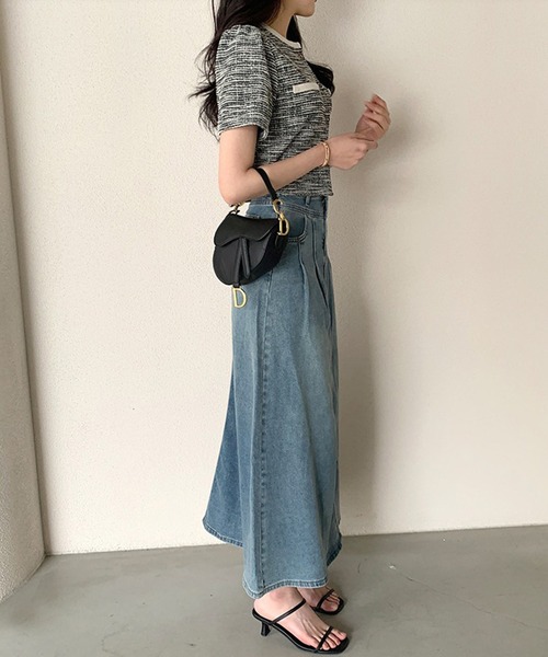by LEGNA(バイレグナ)の「ツイードクロップド半袖ジャケット(その他アウター・レディース・ブラック/ホワイト・FREE)」の10枚目の写真