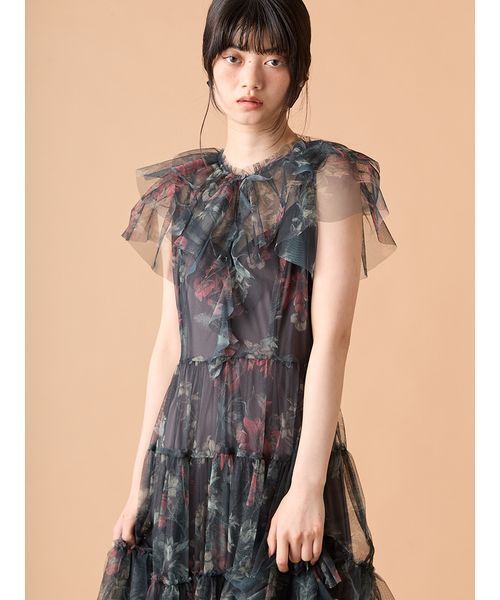 セール】ボタニカルチュールティアードドレス（ドレス）｜LILY BROWN