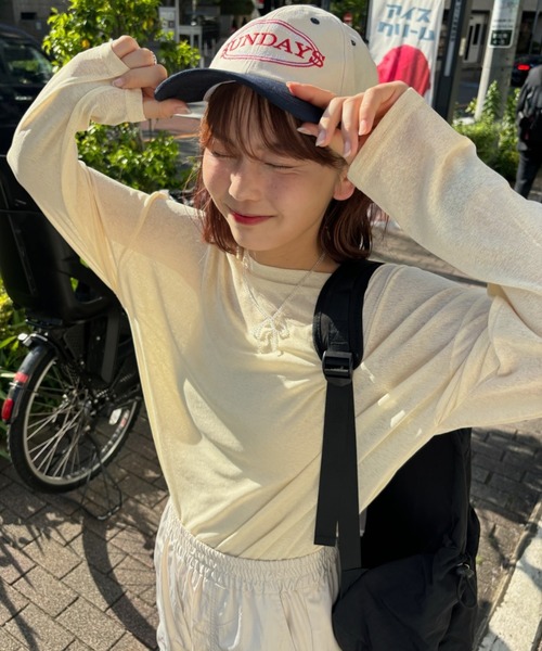 Birthday room(バースデイルーム)の「シアーカラートップス / sheer color tops(Tシャツ/カットソー・レディース・ブラック/ライトブルー/イエロー/ピンク・FREE)」の7枚目の写真