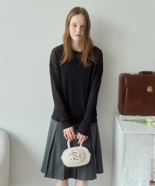 Birthday room(バースデイルーム)の「シアーカラートップス / sheer color tops(Tシャツ/カットソー・レディース・ブラック/ライトブルー/イエロー/ピンク・FREE)」の16枚目の写真