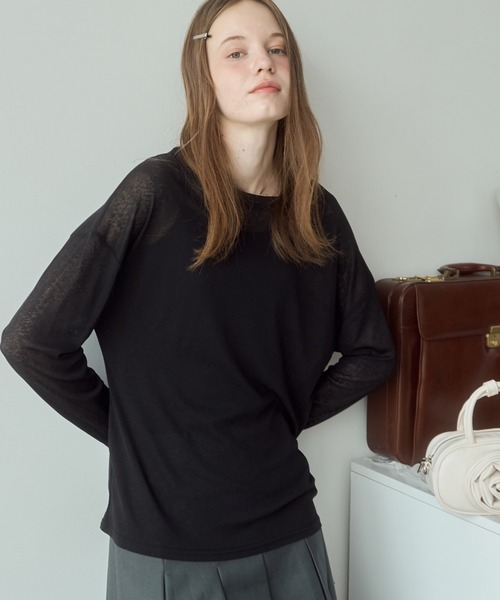 Birthday room(バースデイルーム)の「シアーカラートップス / sheer color tops(Tシャツ/カットソー・レディース・ブラック/ライトブルー/イエロー/ピンク・FREE)」の18枚目の写真