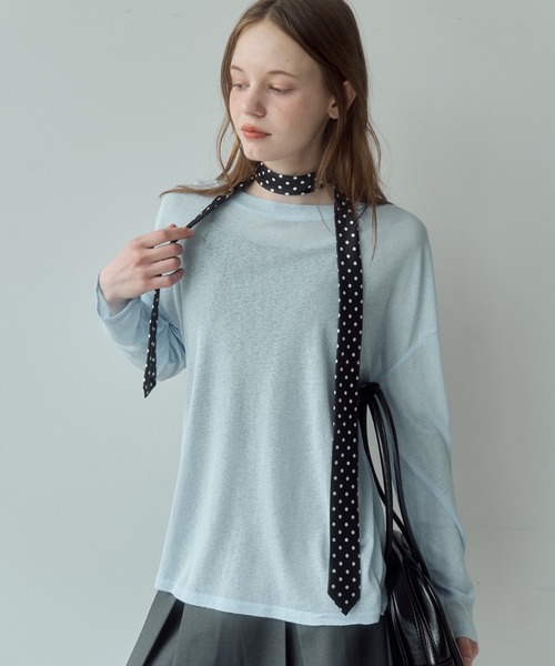 Birthday room(バースデイルーム)の「シアーカラートップス / sheer color tops(Tシャツ/カットソー・レディース・ブラック/ライトブルー/イエロー/ピンク・FREE)」の20枚目の写真