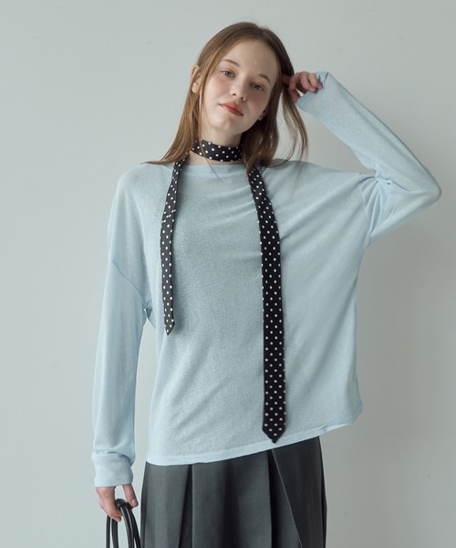 Birthday room(バースデイルーム)の「シアーカラートップス / sheer color tops(Tシャツ/カットソー・レディース・ブラック/ライトブルー/イエロー/ピンク・FREE)」の21枚目の写真