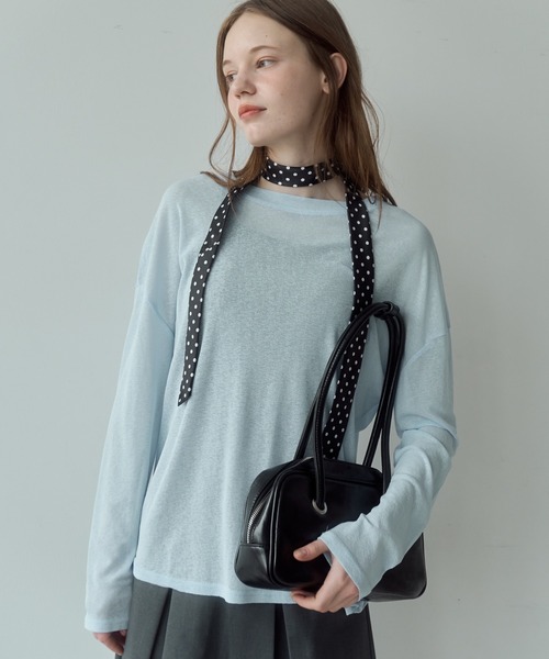 Birthday room(バースデイルーム)の「シアーカラートップス / sheer color tops(Tシャツ/カットソー・レディース・ブラック/ライトブルー/イエロー/ピンク・FREE)」の22枚目の写真