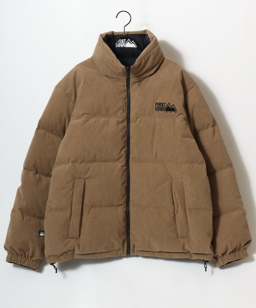 FIRST DOWN（ファーストダウン）の「FIRST DOWN/ファーストダウン CORDUROY BUBBLE DOWN JACKET/コーデュロイバブルダウンジャケット/2WAYリバーシブル/レディース メンズ（ダウンジャケット/コート・メンズ・ブラウン/ベージュ・M/L/XL）」の5枚目の写真