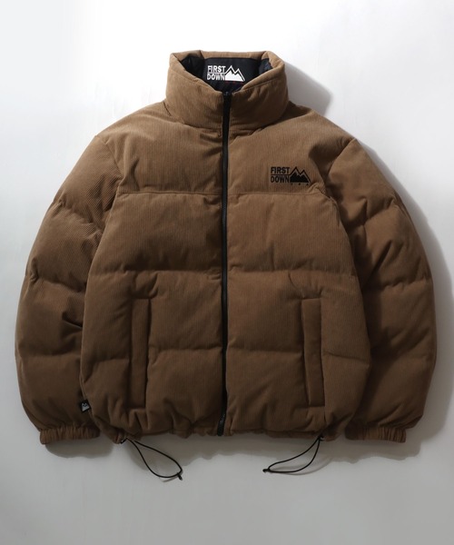 FIRST DOWN（ファーストダウン）の「FIRST DOWN/ファーストダウン CORDUROY BUBBLE DOWN JACKET/コーデュロイバブルダウンジャケット/2WAYリバーシブル/レディース メンズ（ダウンジャケット/コート・メンズ・ブラウン/ベージュ・M/L/XL）」の9枚目の写真