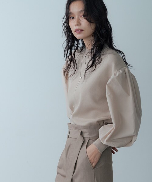 GALLEST（ギャレスト）の「【再入荷】ファブリックフォルムスリーブニット（ニット/セーター・レディース・ベージュ/オフホワイト/ブラック・38/34）」の7枚目の写真