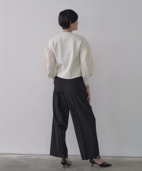 GALLEST（ギャレスト）の「【再入荷】ファブリックフォルムスリーブニット（ニット/セーター・レディース・ベージュ/オフホワイト/ブラック・38/34）」の13枚目の写真