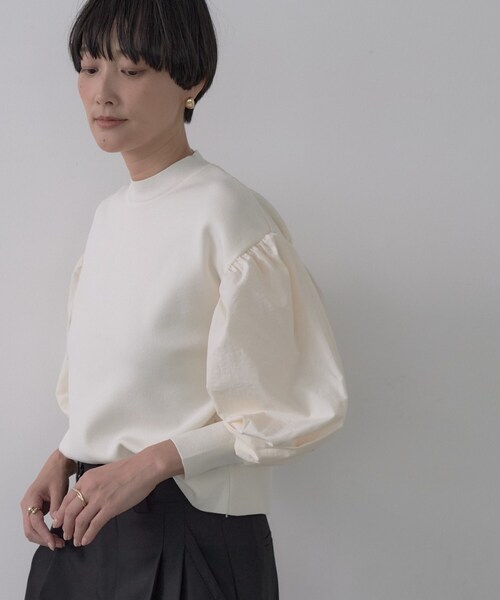 GALLEST（ギャレスト）の「【再入荷】ファブリックフォルムスリーブニット（ニット/セーター・レディース・ベージュ/オフホワイト/ブラック・38/34）」の15枚目の写真