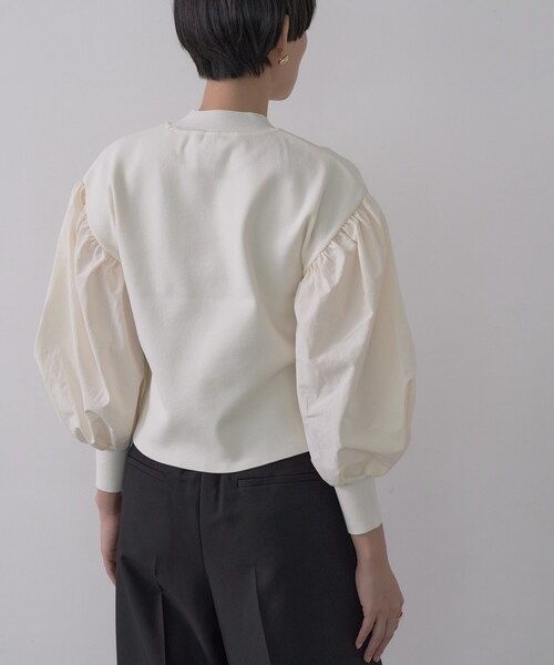 GALLEST（ギャレスト）の「【再入荷】ファブリックフォルムスリーブニット（ニット/セーター・レディース・ベージュ/オフホワイト/ブラック・38/34）」の16枚目の写真