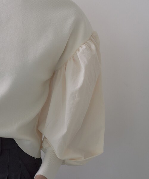 GALLEST（ギャレスト）の「【再入荷】ファブリックフォルムスリーブニット（ニット/セーター・レディース・ベージュ/オフホワイト/ブラック・38/34）」の17枚目の写真