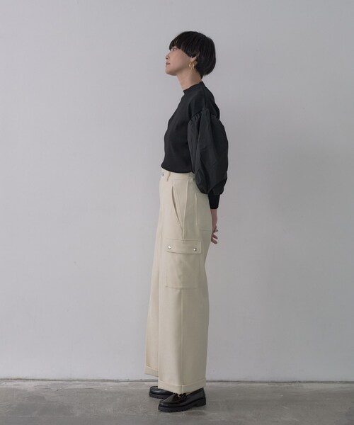 GALLEST（ギャレスト）の「【再入荷】ファブリックフォルムスリーブニット（ニット/セーター・レディース・ベージュ/オフホワイト/ブラック・38/34）」の20枚目の写真