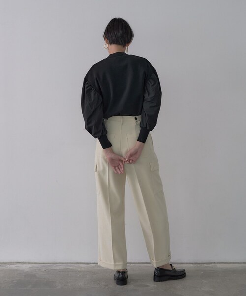 GALLEST（ギャレスト）の「【再入荷】ファブリックフォルムスリーブニット（ニット/セーター・レディース・ベージュ/オフホワイト/ブラック・38/34）」の21枚目の写真