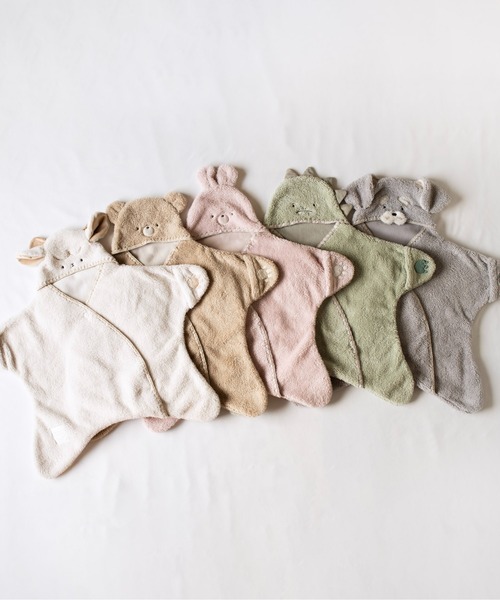 mocmof（モクモフ）の「アニマル ベビー おくるみ（おくるみ・キッズ・グリーン系その他5/グレー系その他/アイボリー/ピンク系その他/ベージュ・S size/M size）」の6枚目の写真