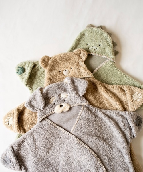 mocmof（モクモフ）の「アニマル ベビー おくるみ（おくるみ・キッズ・グリーン系その他5/グレー系その他/アイボリー/ピンク系その他/ベージュ・S size/M size）」の7枚目の写真