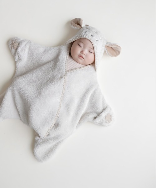 mocmof（モクモフ）の「アニマル ベビー おくるみ（おくるみ・キッズ・グリーン系その他5/グレー系その他/アイボリー/ピンク系その他/ベージュ・S size/M size）」の22枚目の写真