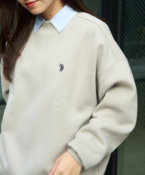 U.S. POLO ASSN.(ユーエスポロアッスン)の「【U.S. POLO ASSN.】Classical Logo クラシカルワンポイントロゴ 裏起毛スウェットトレーナー(スウェット・レディース・ピンク/ブラック/ワイン/グリーン/ベージュ/オートミール/ネイビー・M/S)」の17枚目の写真