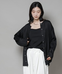 NANO universe | プリーツカットスナップシャツ(シャツ/ブラウス)