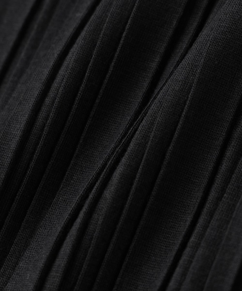 NANO universe（ナノユニバース）の「プリーツカットスナップシャツ（シャツ/ブラウス・レディース・ブラック/ホワイト/グリーン・FREE）」の7枚目の写真