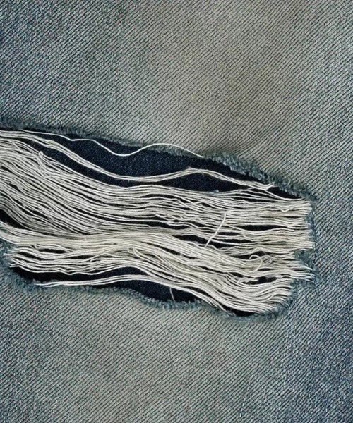 ルーズフィット ダブルニー ダメージ加工 デニムパンツ NZK6243